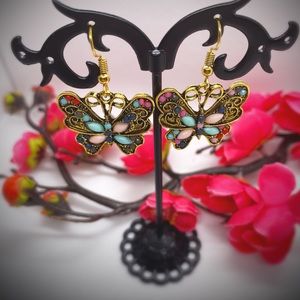 Beautiful Bohemian Multicolored Dangle Earrings